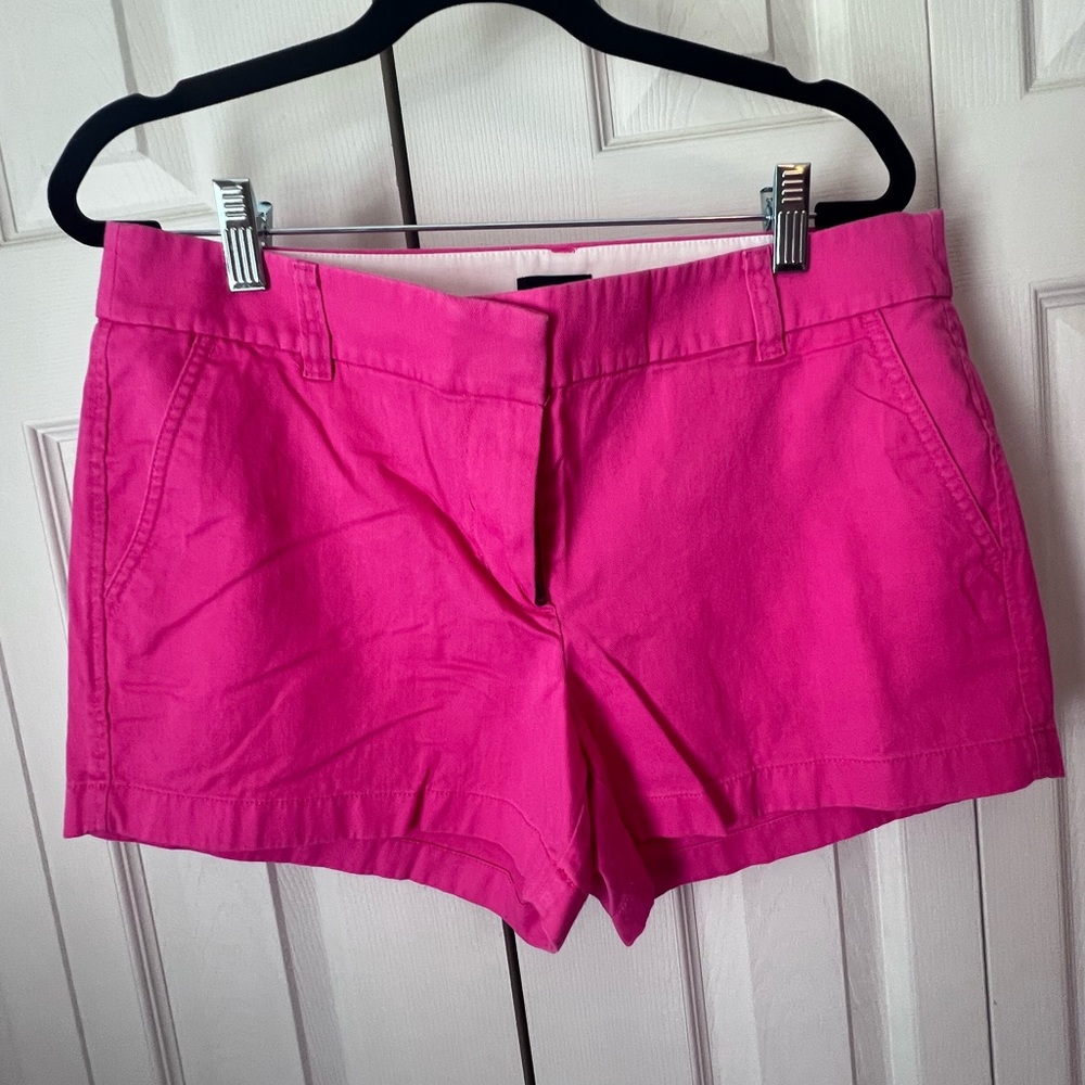 EUC J.Crew Hot pink chino shorts